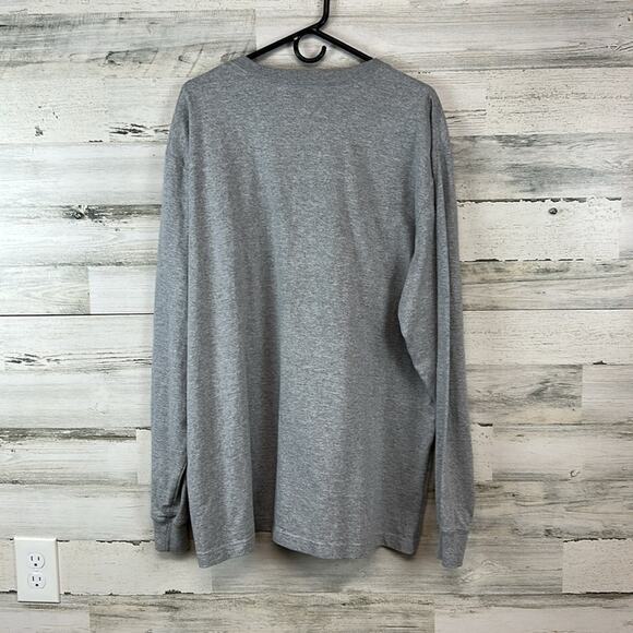 Carhartt Spell Out Chest Logo Original Fit Gray Long Sleeve Shirt Men’s XL - Picture 2 of 8